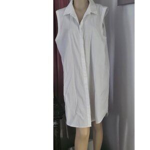 The Eileen Fisher Project Sleeveless Shirt Dress Organic Cotton